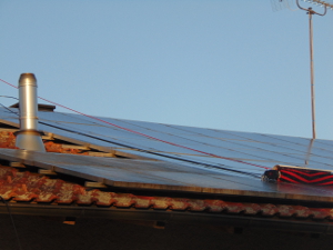 vom Kamin verschmutzte PV-Module